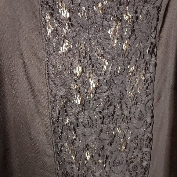 Mixit Black Lightweight Infinity Scarf Lace Detail - Picture 4 of 6